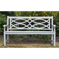 Teak Garden Bench - Sandringham in Pavilion Grey
